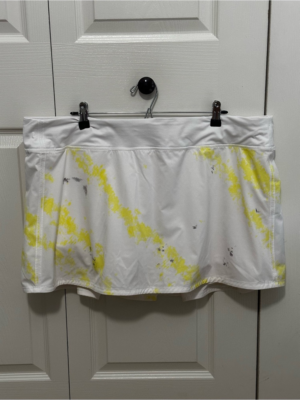 Lululemon Pace Rival Mid-Rise Skirt Long Cross Court Wash Electric Lemon Size 20